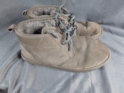 Mens Charcoal Neumel Boots Size 10 UGG Neumel Charcoal Grey Suede Sheepskin Chukka Ankle Boots  main image 2