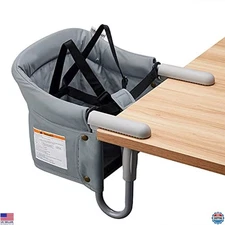 VEEYOO Clip-On High Chair - Portable Folding Chair with Storage Bag for Travel
