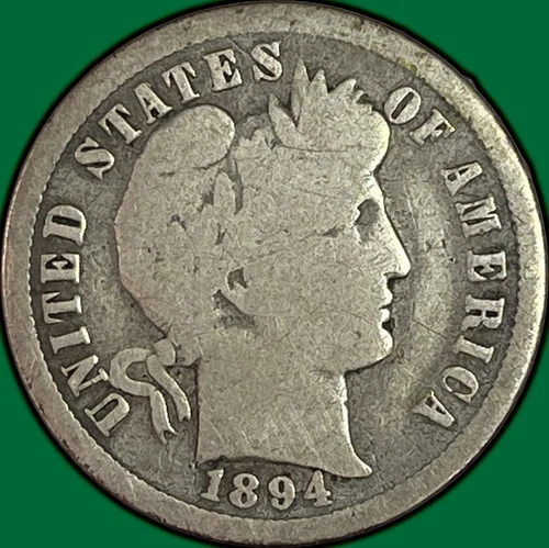 1894-O Barber Dime Good G Coin #38174