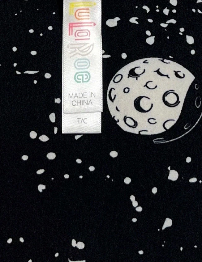 Leggings LuLaRoe TC Alto Curvilíneo RARO ASTRONAUTA ESPACIAL Galaxia Luna Estrellas Nave Espacial Foto 4 de 4