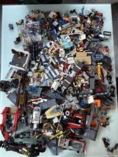 LEGO Lotto Misto 8,0Kg ++Mattoncini,speciali, Ruote e Minifigure,Usato Vedi Desc