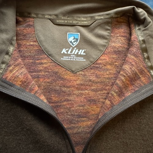 Kuhl 1/4 Zip Men’s XXL Chianti Fleece Wool Blend Sweater Pullover Brown - Bild 5 von 7
