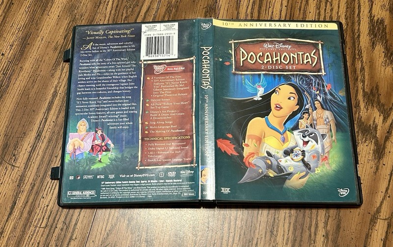 Pocahontas DVD 2005 2-Disc Set, 10th Anniversary Edition