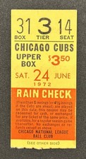 1971 FIGHT @ HOME RICK MONDAY vs MANNY SANGUILLEN  BASEBALL TICKET CUBS PIRATES
