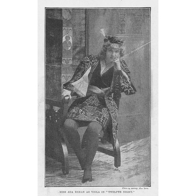 ADA REHAN als Viola in der zwölften Nacht - antiker Druck 1894