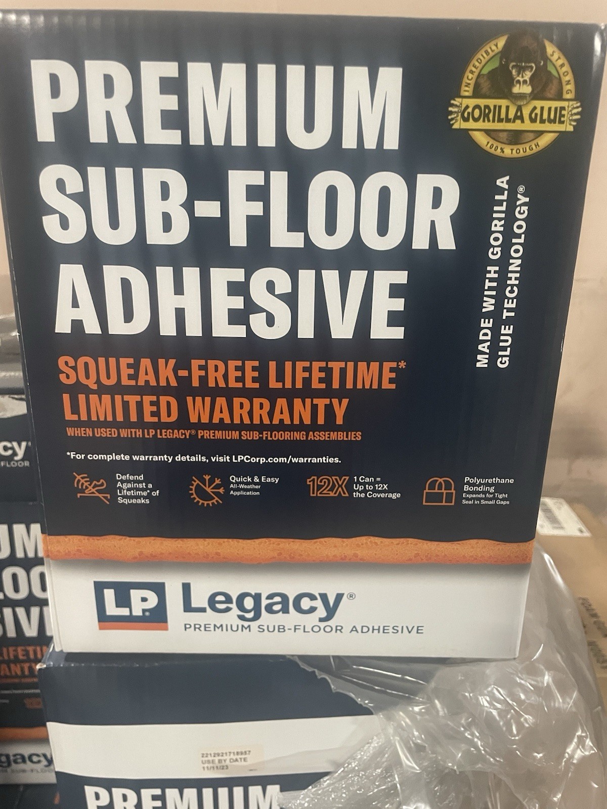 Premium Sub-Floor Adhesive 29oz 12 Per Case Old Stock Gorilla Glue Technology
