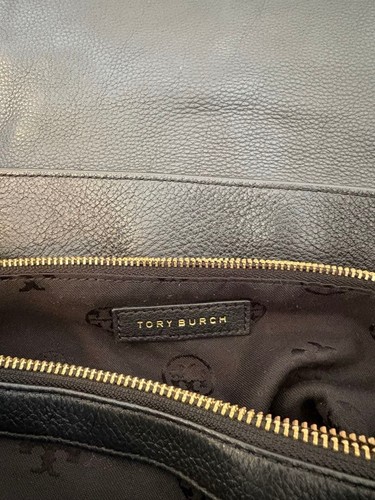 Tory Burch Marion Leather Crossbody Bag Black Authentic with Chain Strap - Picture 8 of 9
