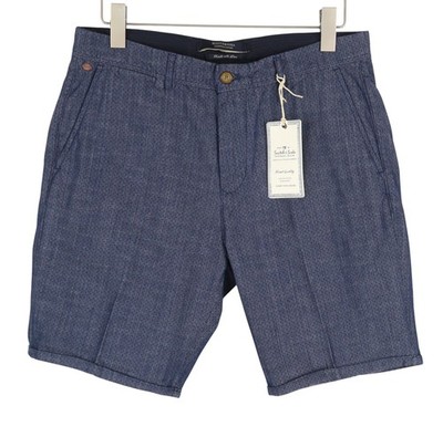 SCOTCH & SODA Herren Shorts W32 dunkelblau gemustert Turn Up Chino *