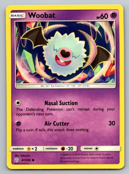 Woobat SM - Cosmic Eclipse 87/236 NM