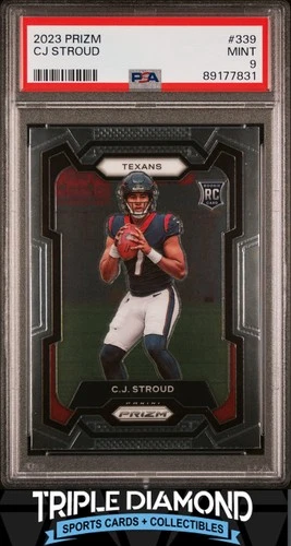 2023 Panini Prizm CJ Stroud Rookie RC #339 Texans PSA 9 Mint Y675