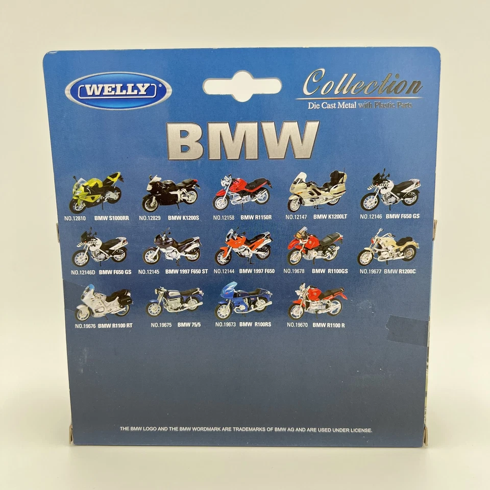 Welly BMW K1100RT Moto Die Cast Modelo 1:18 Plateado Detalles Auténticos Nuevo en Caja Foto 4 de 4