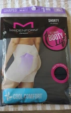 Maidenform Flexes Ultimate Booty Lift Shorts Cool Comfort Black Size XL