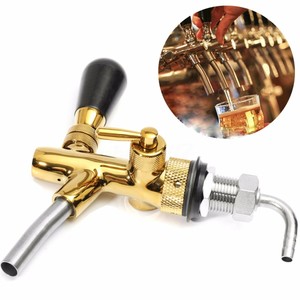 Adjustable-Short-Shank-Beer-Draft-Tap-Faucet-With-Flow-Control-Home-Brew-Gold