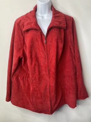 CJ Banks Womens Corduroy Jacket Size 2X Lagenlook Oversized Minimalist Preppy