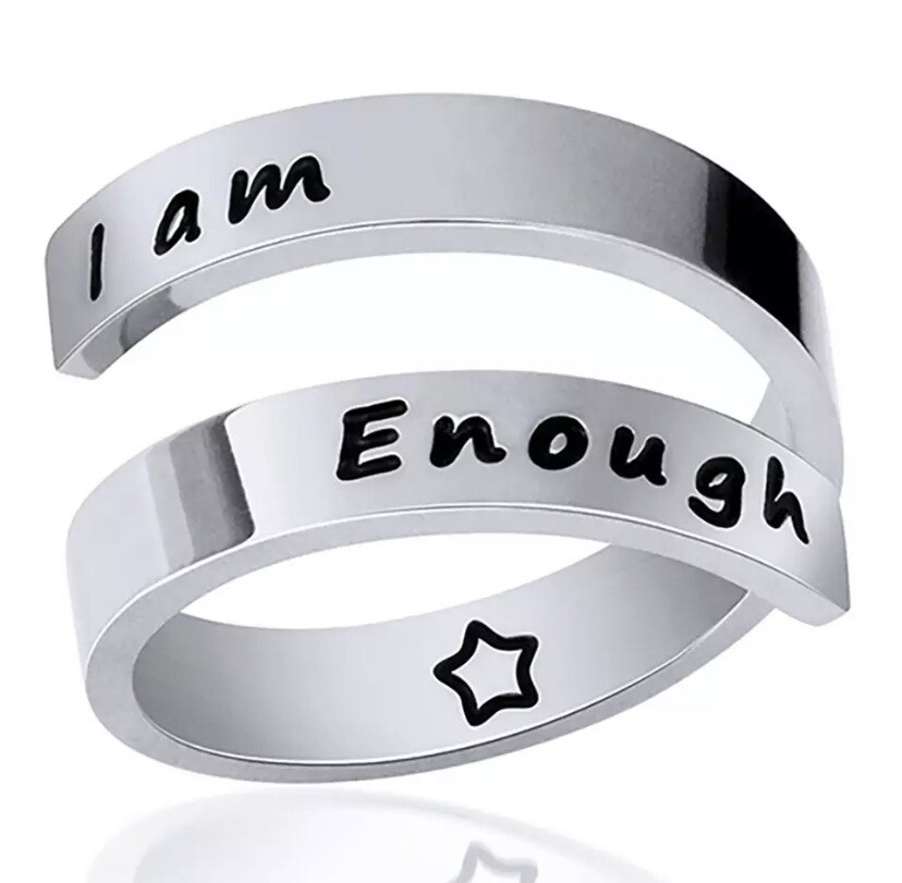 I Am Enough Adjustable Ring