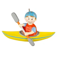 Kayak Male Personalized Christmas Tree Ornament