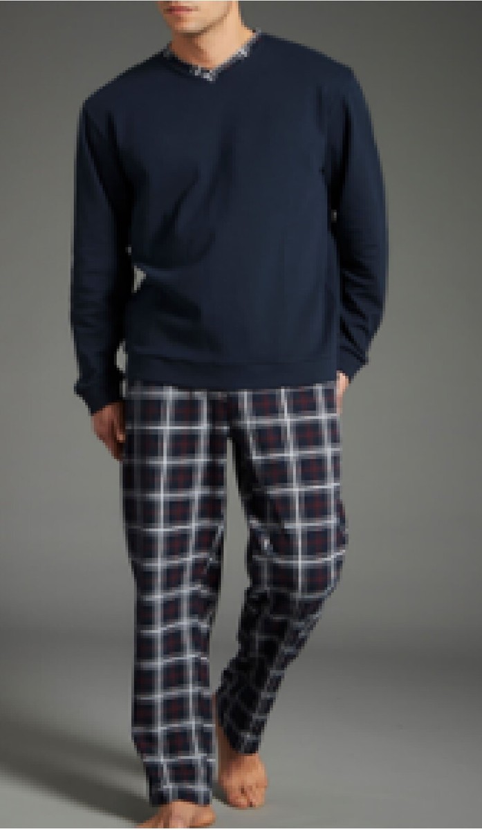 De Fonseca Pigiama Lungo Da Uomo In Cotone Interlock Con Taschino: In - 3