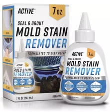 NEW & SEALED - Active Mold Stain Remover Seal Grout Deep Clean 7oz - Deodorizes