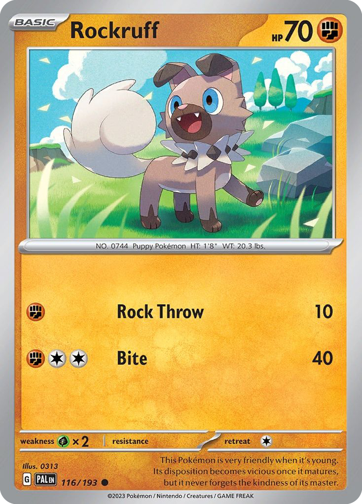 rockruff pokemon card value SV23/SV94 Hidden Fates Shiny Holo Rare Near Mint Weakness Grass 2 Resistance None None Retreat Cost Rockruff Pokemon Card #29 Like