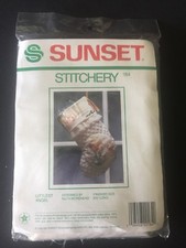 Sunset Stitchers Kit 184 Littlest Angel Stocking 8 1/2 Finished Size Made In US
