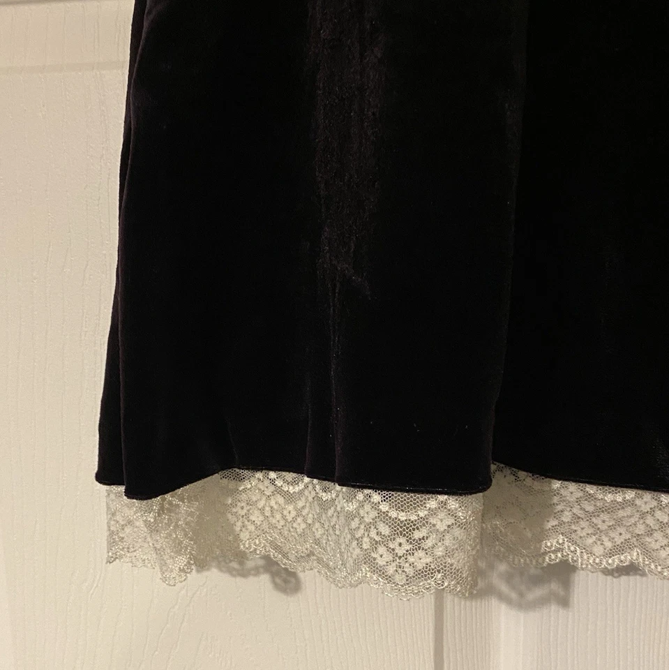 Vintage Bonnie Jean dark purple velvet dress size 5 - Image 4 of 4