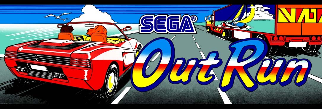 SEGA - 【当時品】SEGA アウトラン　MARKⅢ専用ソフト　Out Run Sega Outrun (Out Run) Arcade Marquee 23.5