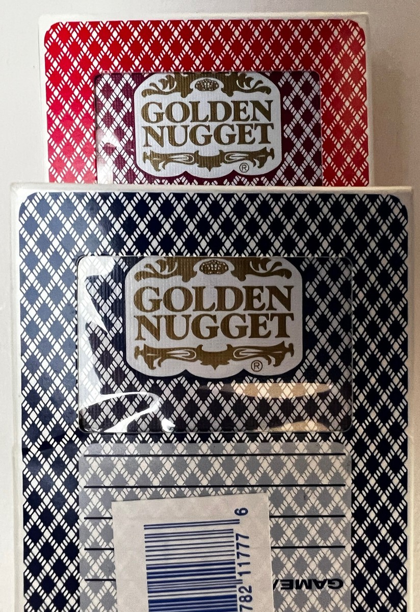 Vintage GOLDEN NUGGET Las Vegas Playing Cards. 1 Red & 1 Blue Deck