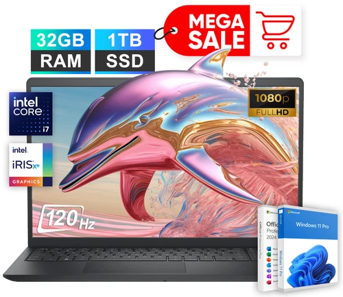 2025 Dell Inspiron 15.6 Laptop 10-Core Intel i7 32GB RAM 1TB SSD Pro Office 2024