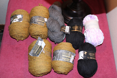 Lot of Cascade Yarns Cherub collection, heather, ect Lot of 8 Skeins
