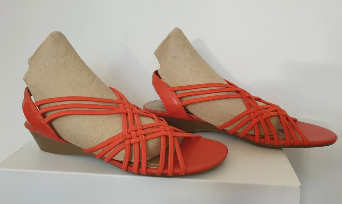 Target Rogue Orange Wonder Comfort Wedge Sandal Size 6M eBay