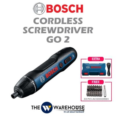 Bosch Go Smart Cordless Screwdriver Set 33Bit USB Charging Cable  Adapter