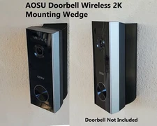 AOSU Doorbell Wireless 2K Mounting Wedge Bracket 15 25 35 45 60 75 90 Degree