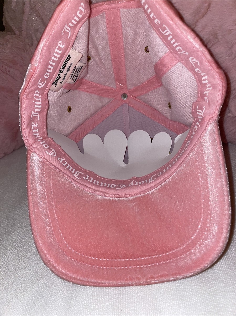 New! Juicy Couture Pink Velvet Embroidered Logo “Juicy