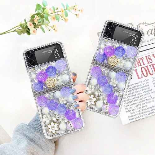CEOKOK for Samsung Galaxy Z Flip 3 Glitter Case Cute Clear with Bling - Picture 7 of 7