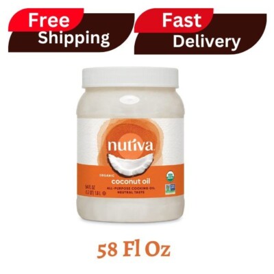 Nutiva Organic Steam-Refined Coconut Oil, 54 Fl Oz, USDA Organic,[Free shipping]