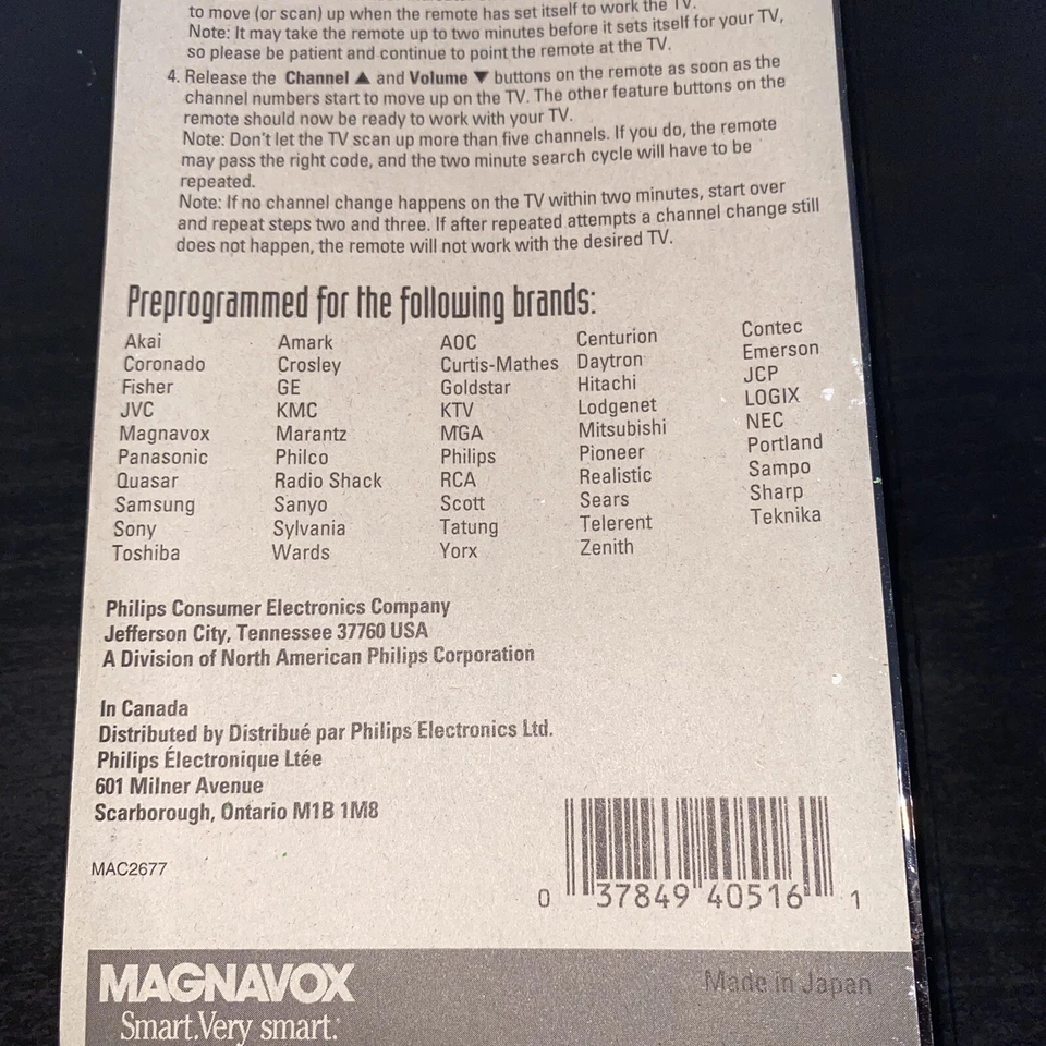 Magnavox The Easy One MAG6000 Universal Remote Control for up 48 popular brands - Image 3 of 3