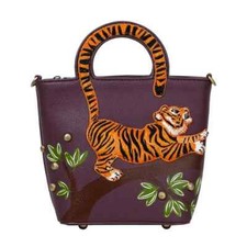 Vendula London Animal Park 3d Tiger Jungle Cross Body Top Handle Bag Safari Tote