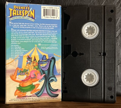 Disney's Talespin VHS Search For The Lost City (1992) Volume