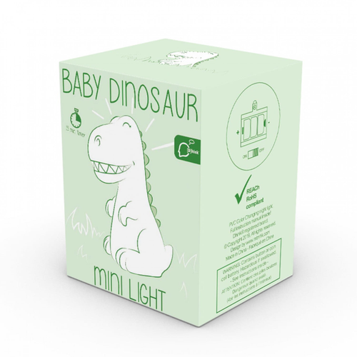 MINI LAMPADA 3D DINOSAURO COMODINO LUCE LED COLORATE A BATTERIE - D471-01 - Foto 4 di 5