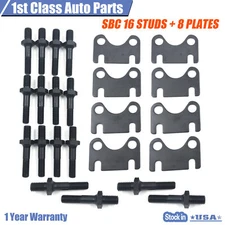 Sbc Small Block Chevy Push Rod Guide Plates And 3/8 Rocker Arm Studs Kit  GP100S