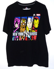 Men's New York Yankees Marvel Characters T-Shirt by Majestic-Size Large
