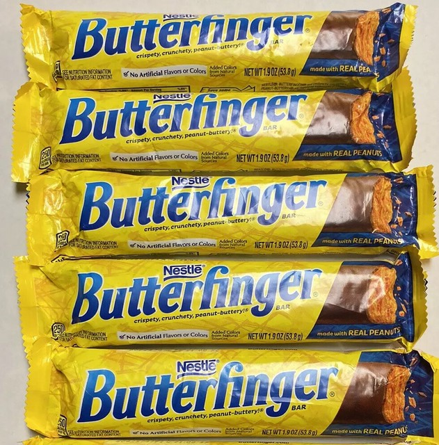 Butterfingers 5 1.9 oz Bars Original Recipe OG Nestle Formula
