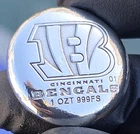 Cincinnati - Bengals - Football - NFL - 1 Troy Ounce - 999 Fine Silver