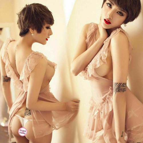 Floral Bodystocking Stockings Bodysuit Babydoll Fishnet Sleepwear Lingerie Dress - Picture 323 of 402