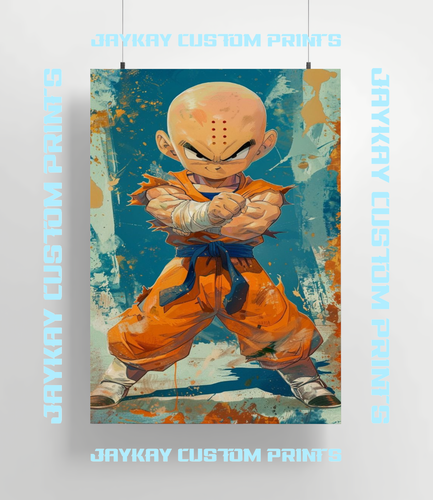 Krillin Dragon Ball Anime Manga Poster Print - No Frame