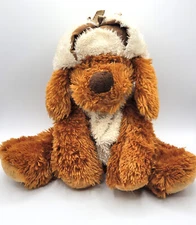 HugFun Bear Graham Airline/Plane Bomber Hat Soft Toy Plush 14" Tall Hugs