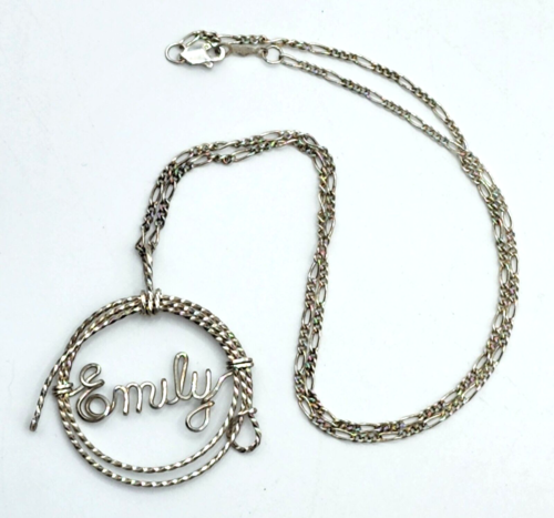 Sterling Silver "Emily" Around Lariat Rope Pendant Western Necklace - Picture 1 of 6