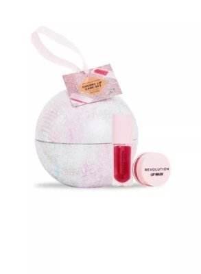 Revolution Beauty Gift Set Cherry Lip Oil & Lip Mask Christmas Present For Her