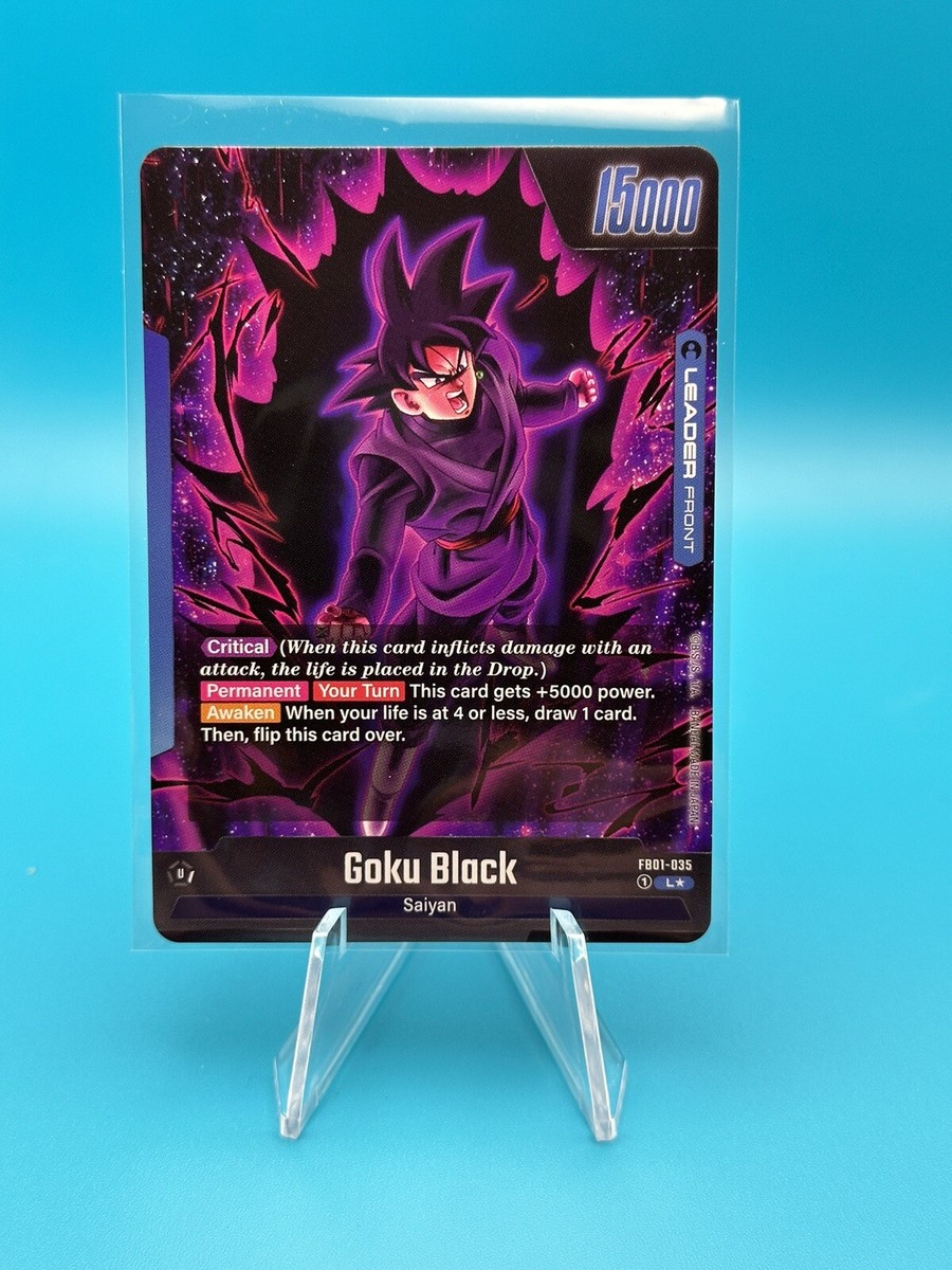 ✨Goku Black Leader Alt Art Secret Rare FB01-035 Dragon Ball ✨Goku Black Leader Alt Art Secret Rare FB01-035 Dragon Ball