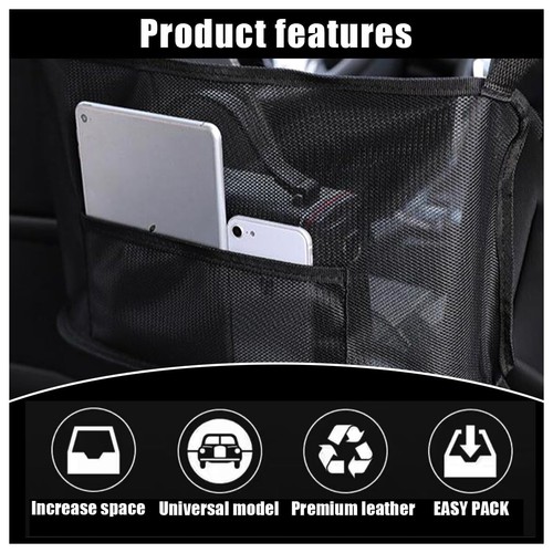 Porte-Sac à Main pour Voiture Universel Auto Net Poche Sac Organisateur Noir - Photo 4/6